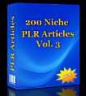 200 Niche PLR Articles Vol 3